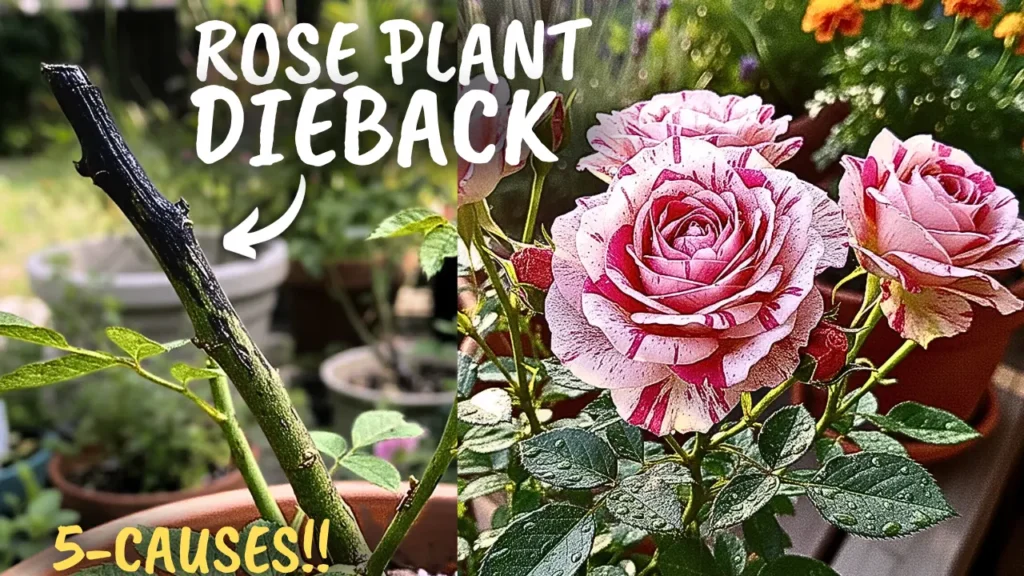 5 Causes of Dieback Disease On Rose Plants & Their Complete Solutions!